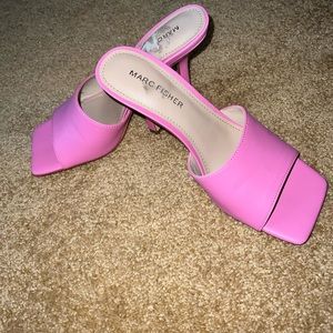 Pink Square Toe Heel